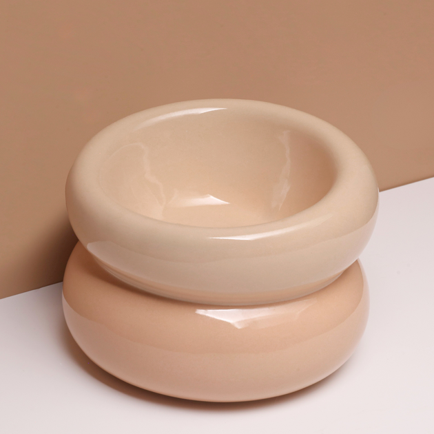 Soufflé Pet Bowl - Cream Beige
