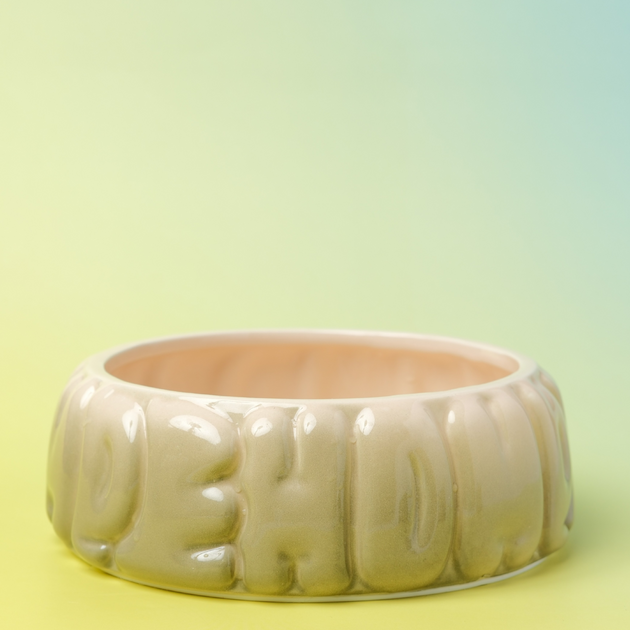 Puff Pet Bowl - Gradient Olive