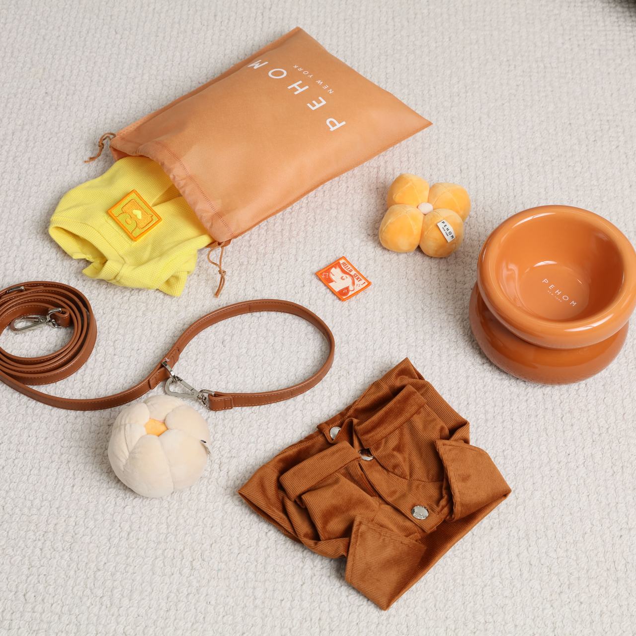 Embroidery Waffle T-Shirt - Yellow