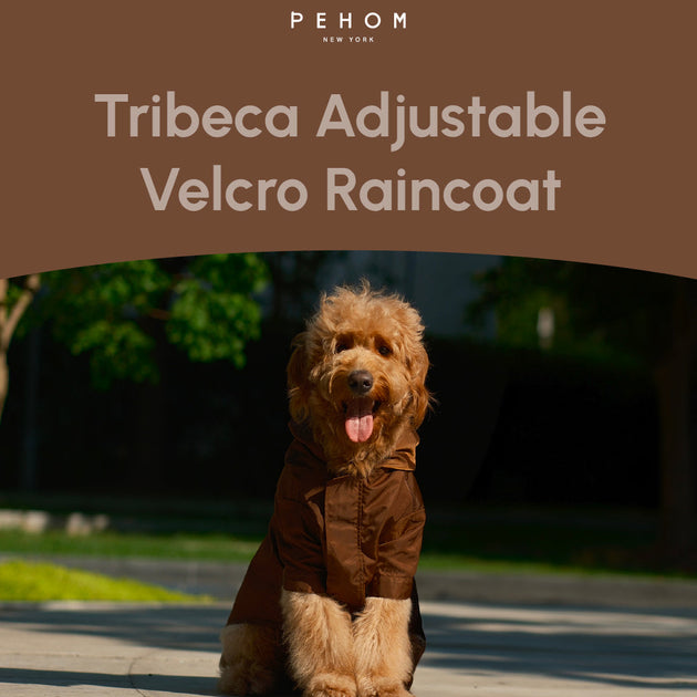 Tribeca adjustable velcro raincoat -  Choco