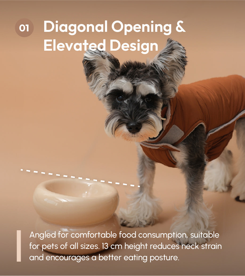 Soufflé Pet Bowl - Cream Beige