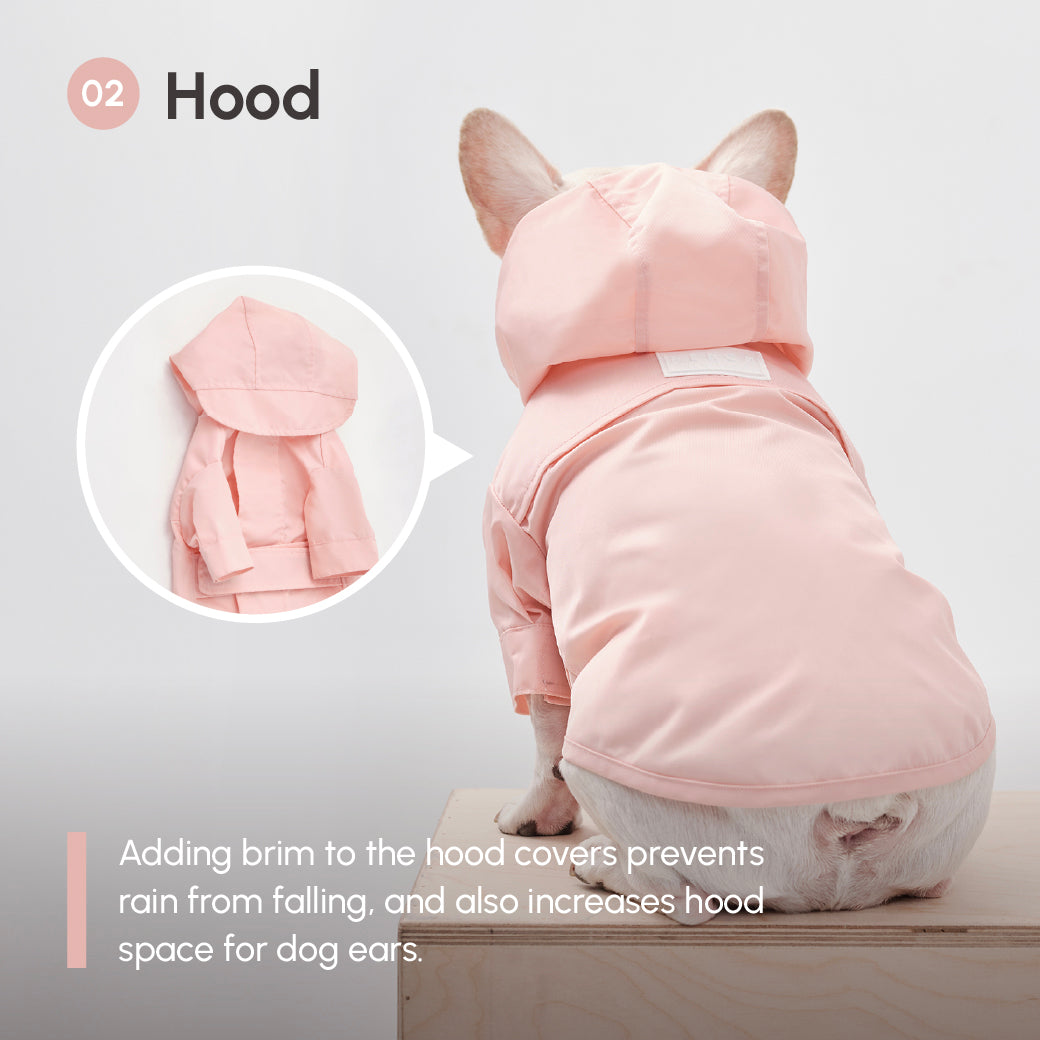 Tribeca adjustable velcro raincoat - Light Pink
