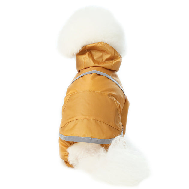 Ultralight Full covered hooded waterproof dog jacket - Yellow