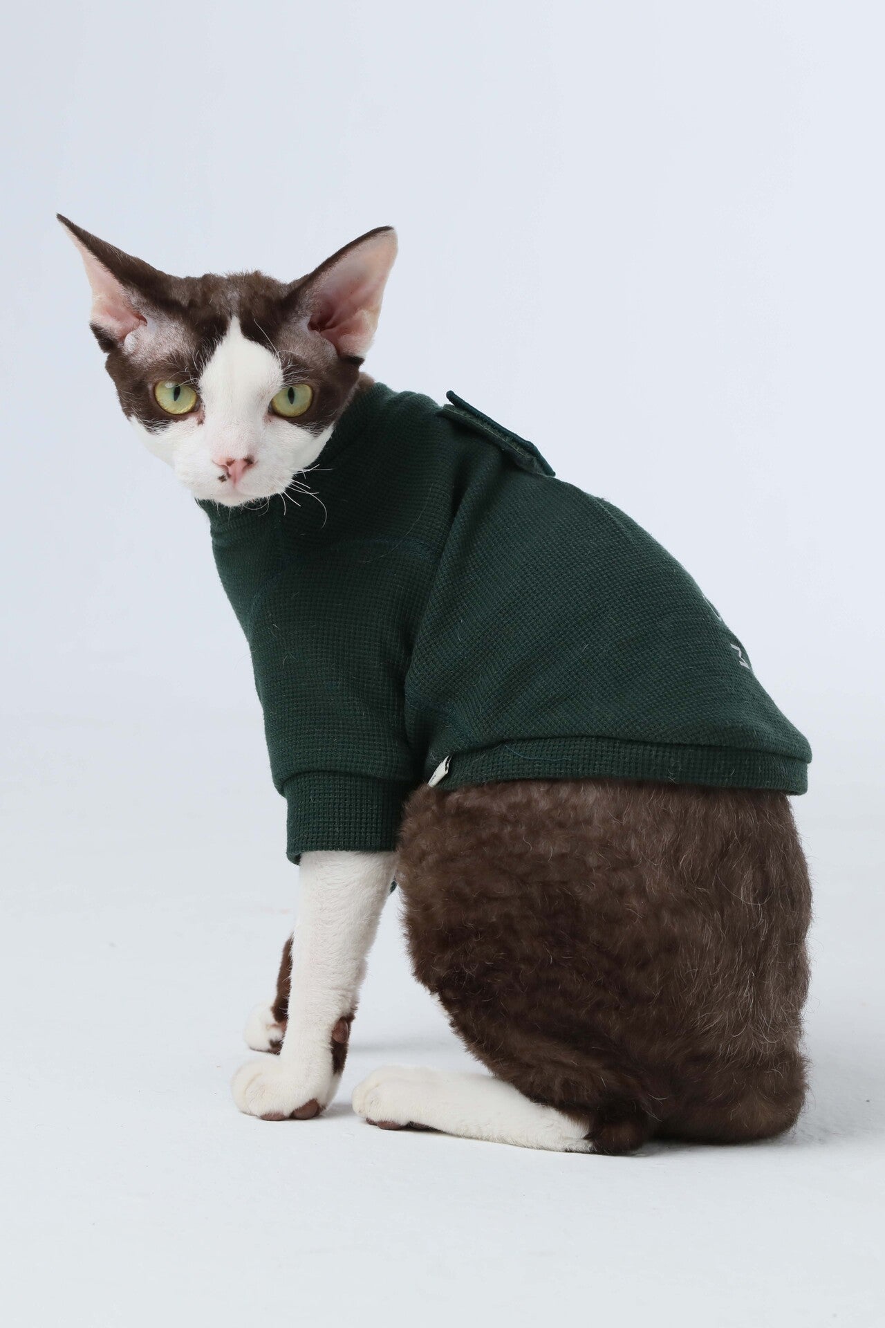 Embroidery Waffle T-Shirt - Green