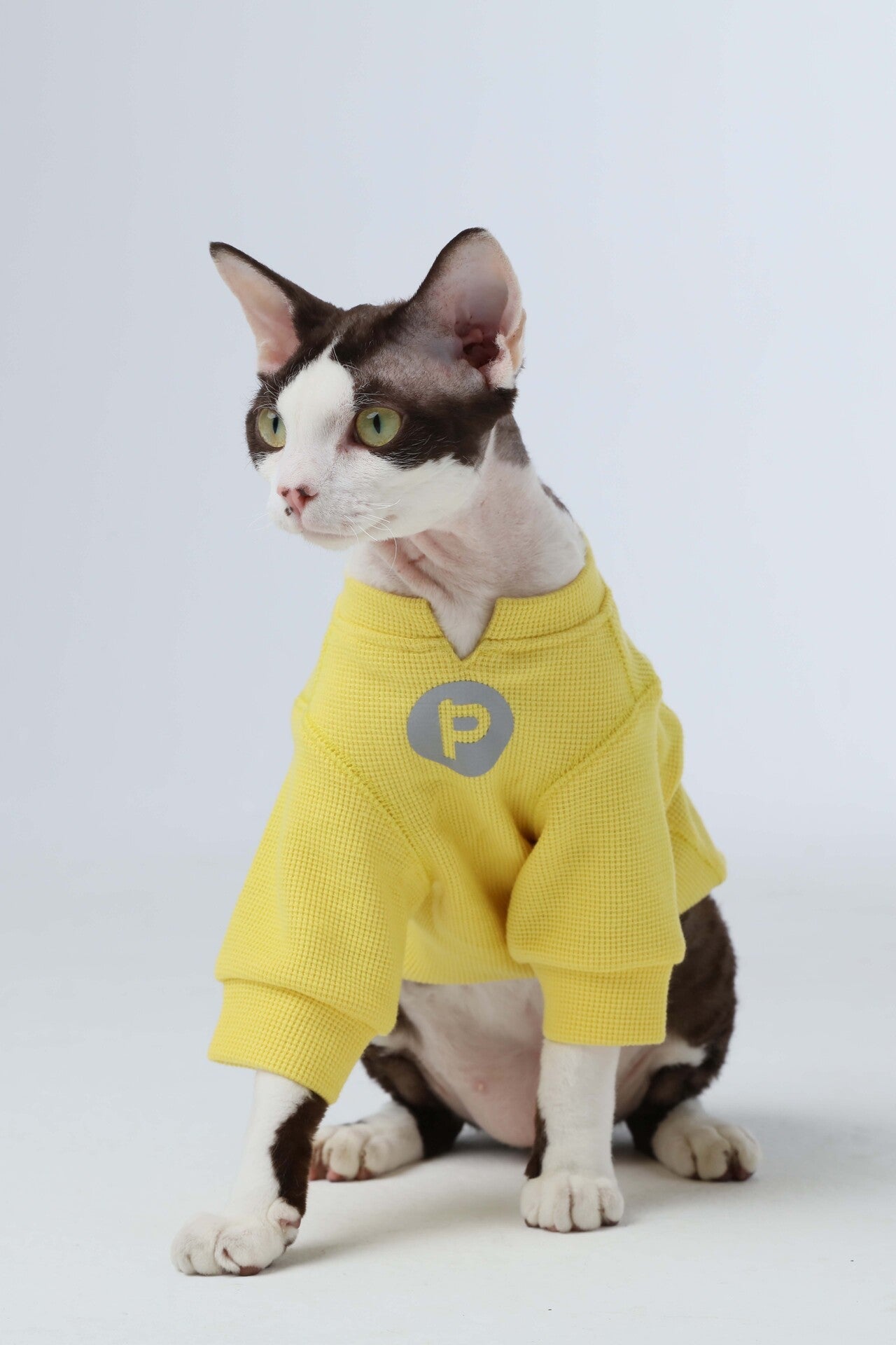 Embroidery Waffle T-Shirt - Yellow