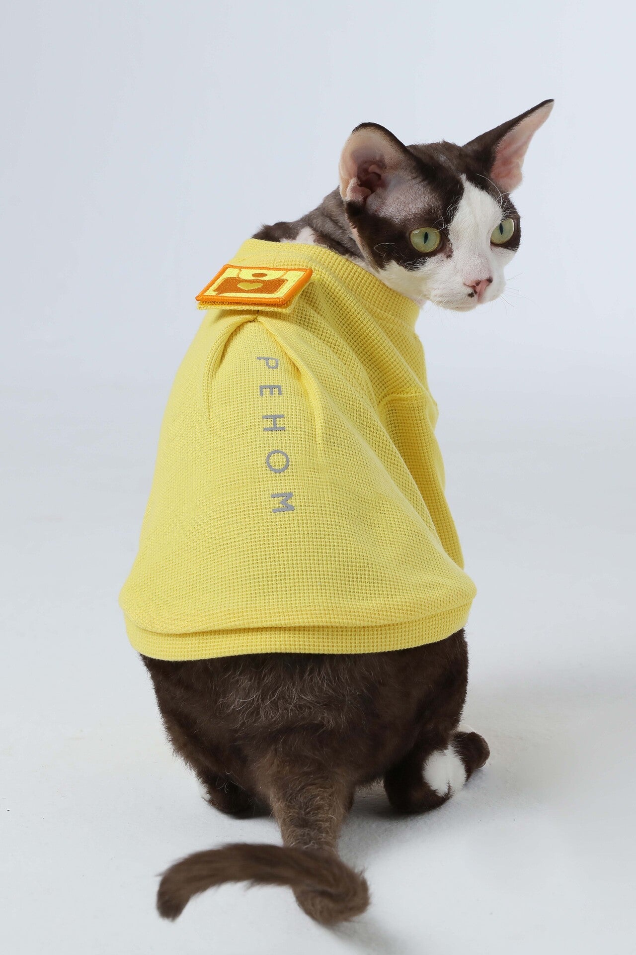 Embroidery Waffle T-Shirt - Yellow