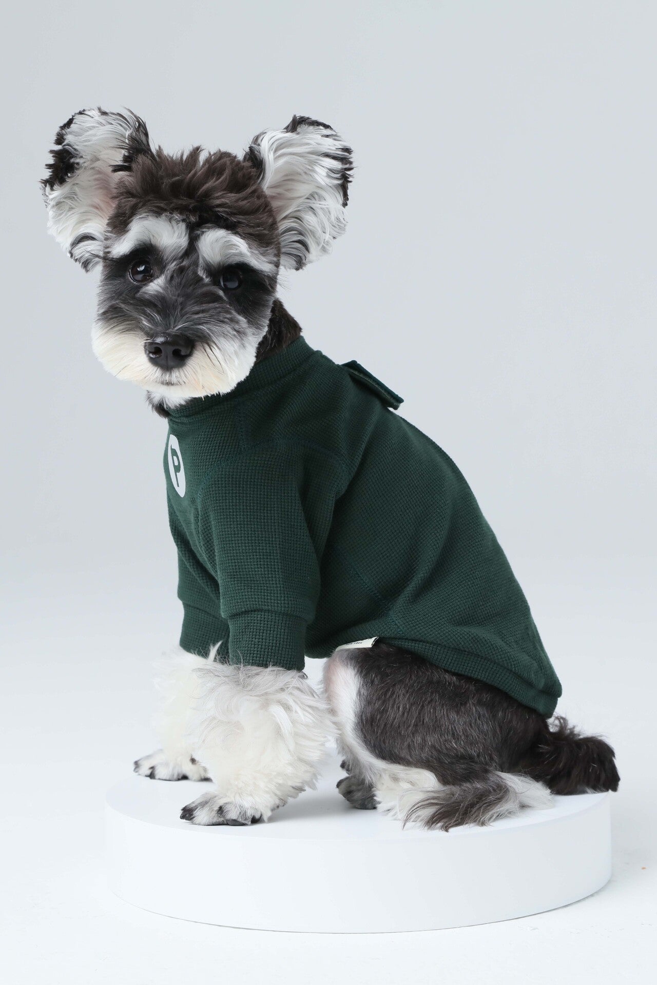 Embroidery Waffle T-Shirt - Green