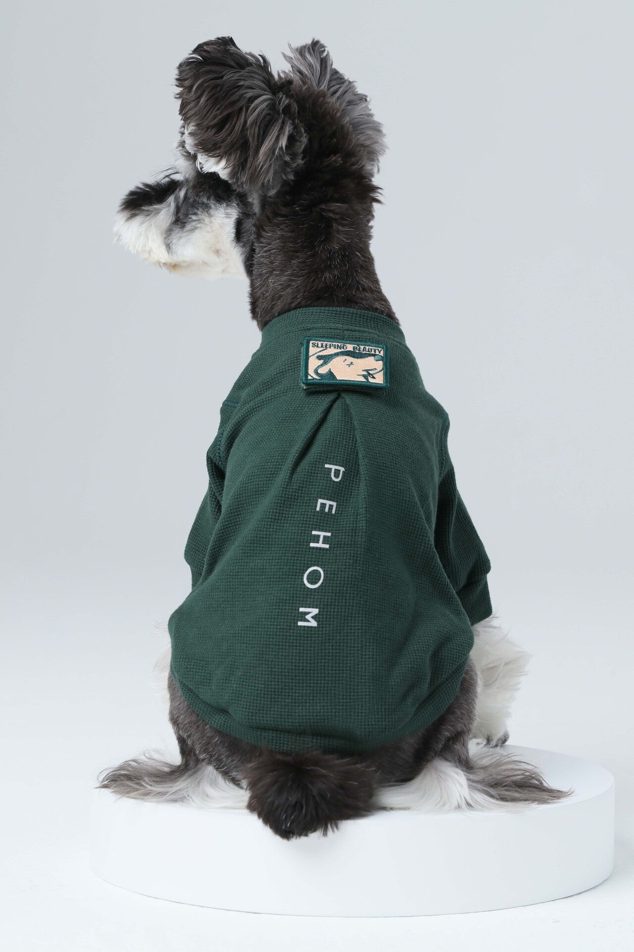 Embroidery Waffle T-Shirt - Green