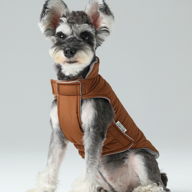 Reversible Dog Vest Jacket - Orange Grey